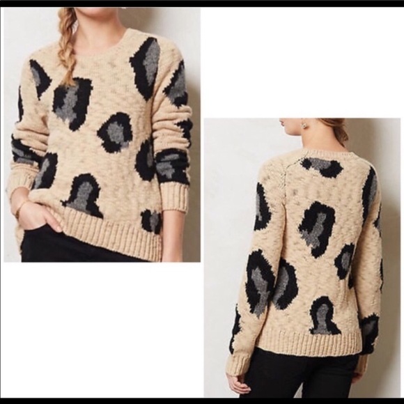 Sleeping On Snow leopard sweater size M - Picture 1 of 9